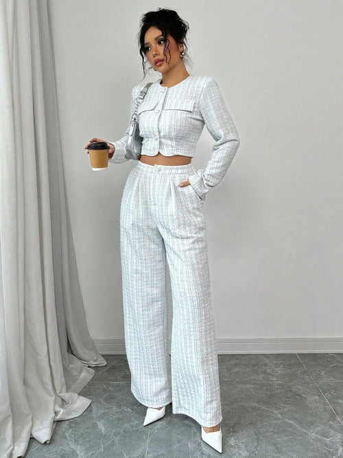 Tweed Short Jacket & Shorts Co-ord Set