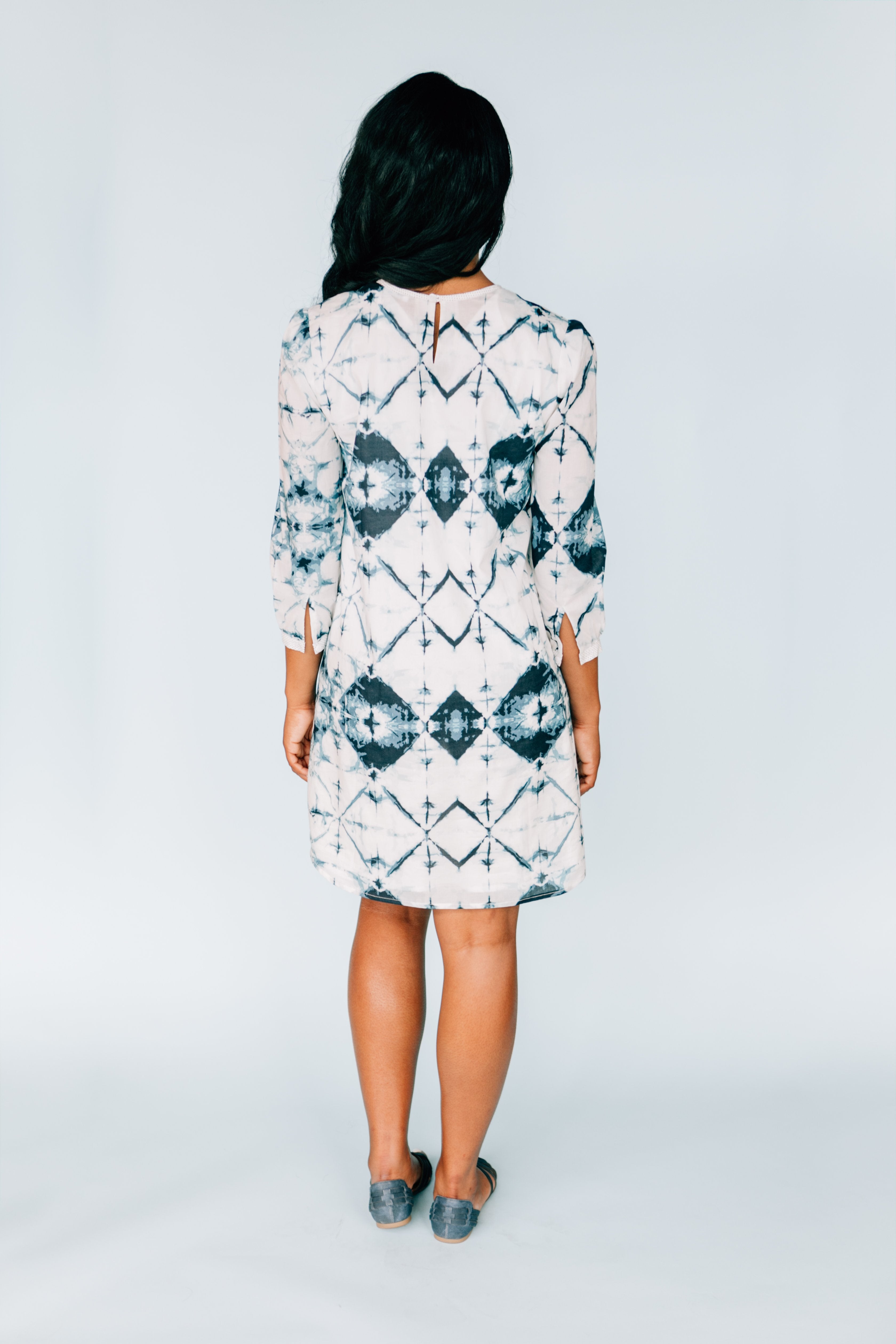 Inkwell Tie-Dye Polka Dot Midi Dress