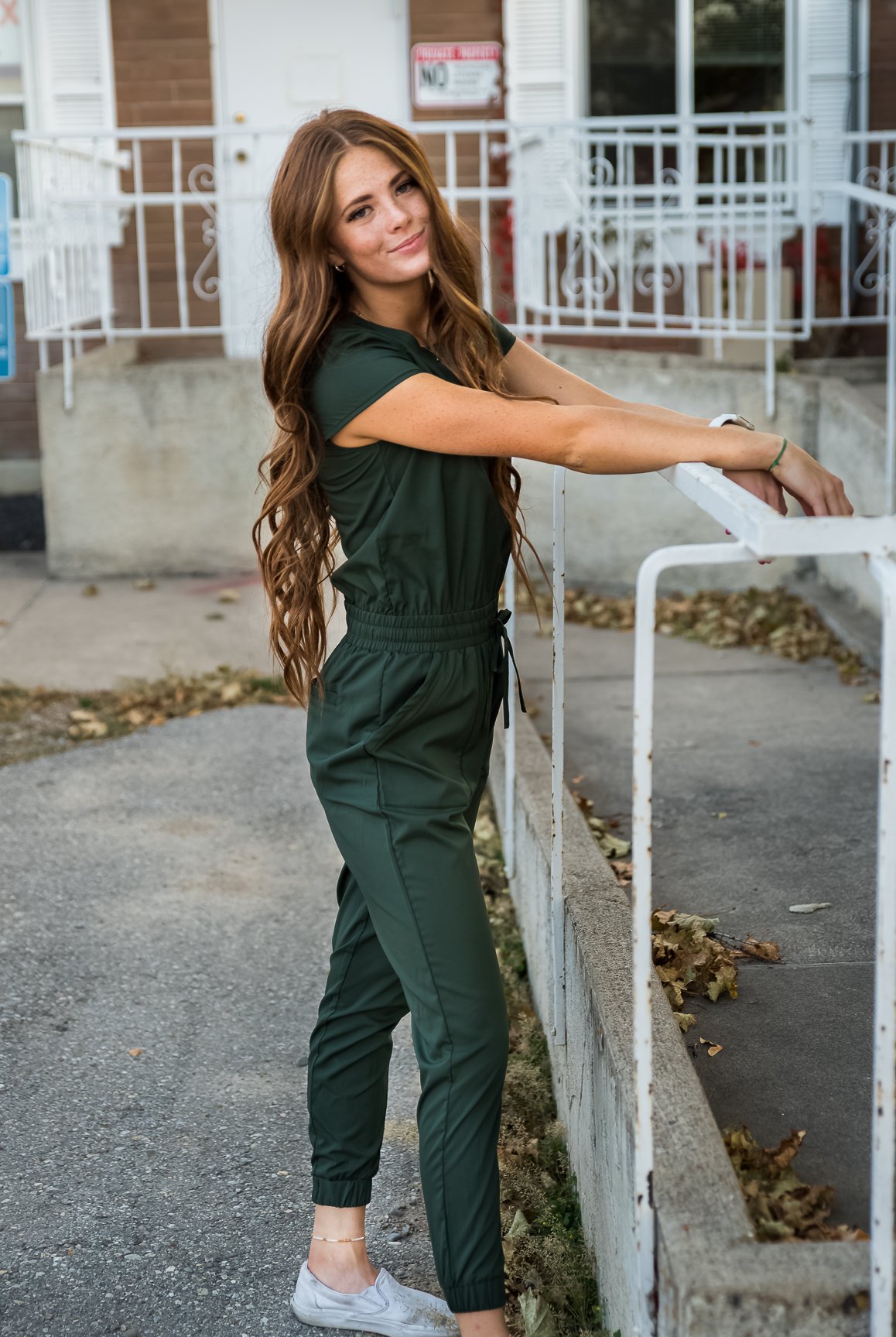 DT Unity Cap Sleeve Jumpsuit — Green