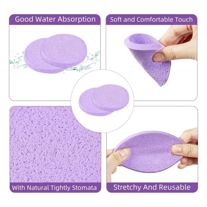 Facial Cleansing Sponge Puff with Storage Box