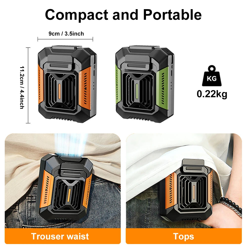 Portable Waist Clip Rechargeable Mini Fan