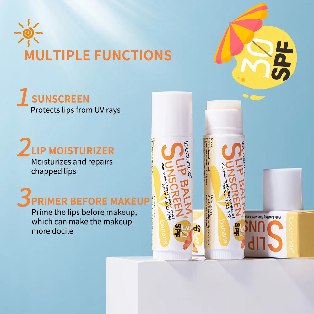 SPF 30 Sunscreen Lip Balm — Watermelon / Coconut / Banana