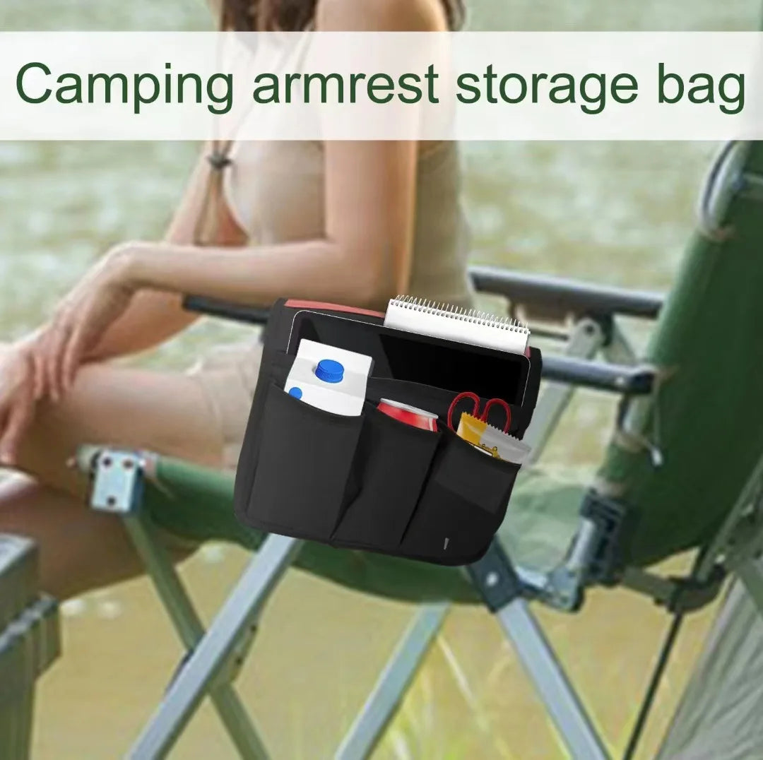 Camping Chair Armrest Organiser Storage Bag
