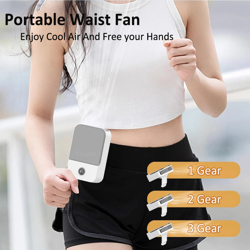 Portable Bladeless Waist Clip Fan — USB