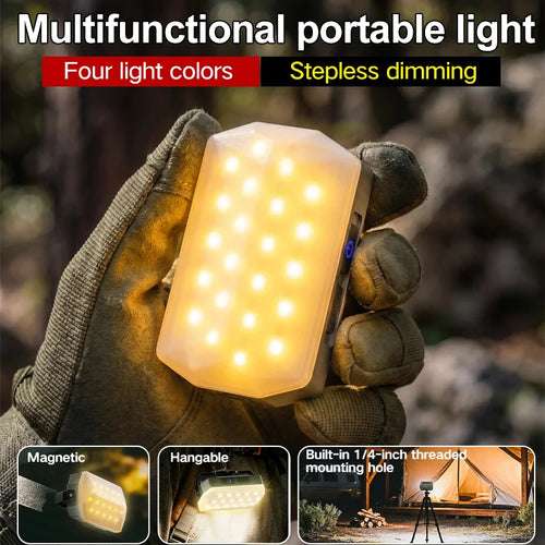 Portable LED Camping Light with Power Bank