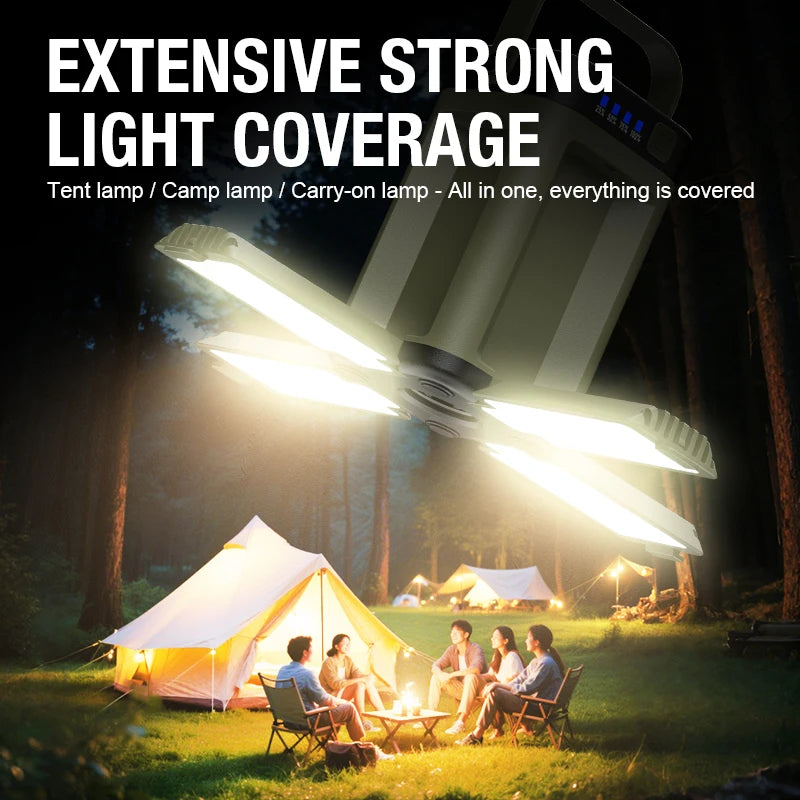 Portable LED Camping Light with Power Bank