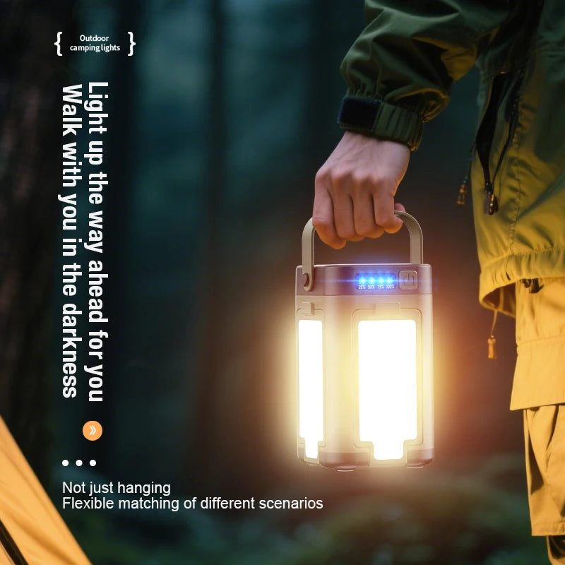 Portable LED Camping Light with Power Bank