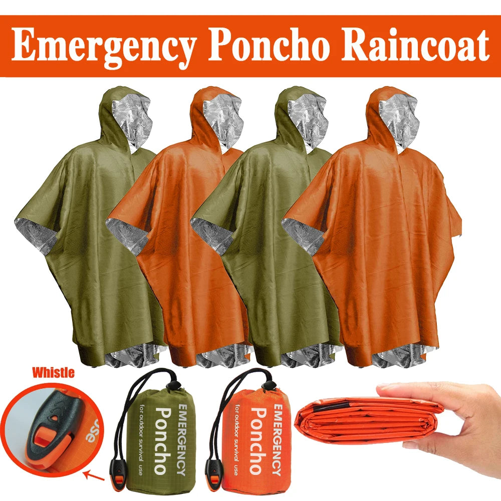 Emergency Thermal Blanket Rain Poncho