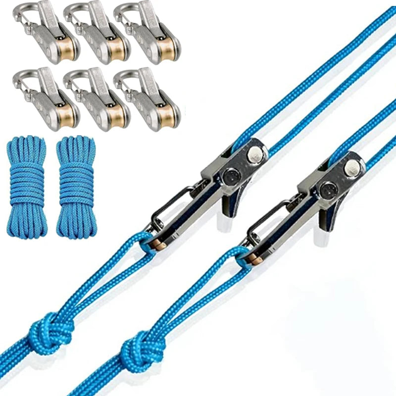 Heavy-Duty Retractable Rope Tie-Down Tensioner