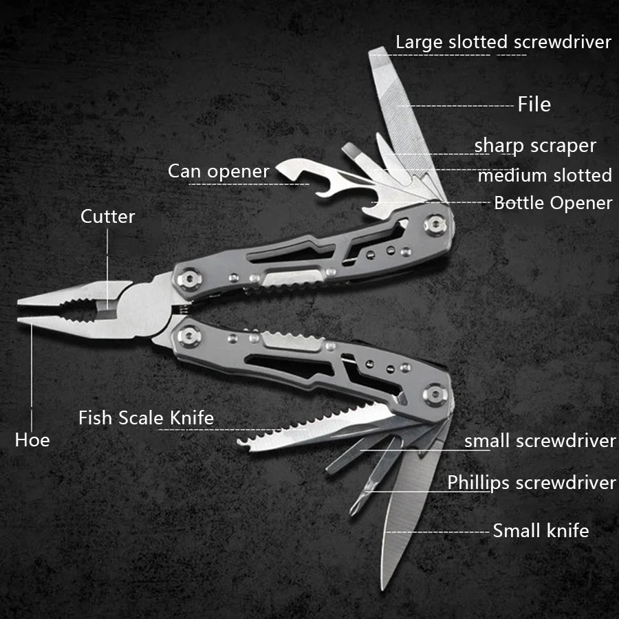 Stainless Steel Folding Camping Multitool Knife