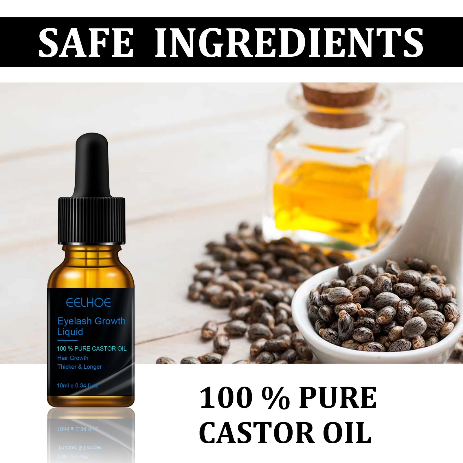 Natural Castor Oil Eyebrow Growth Serum