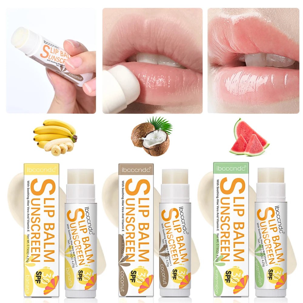 SPF 30 Sunscreen Lip Balm — Watermelon / Coconut / Banana