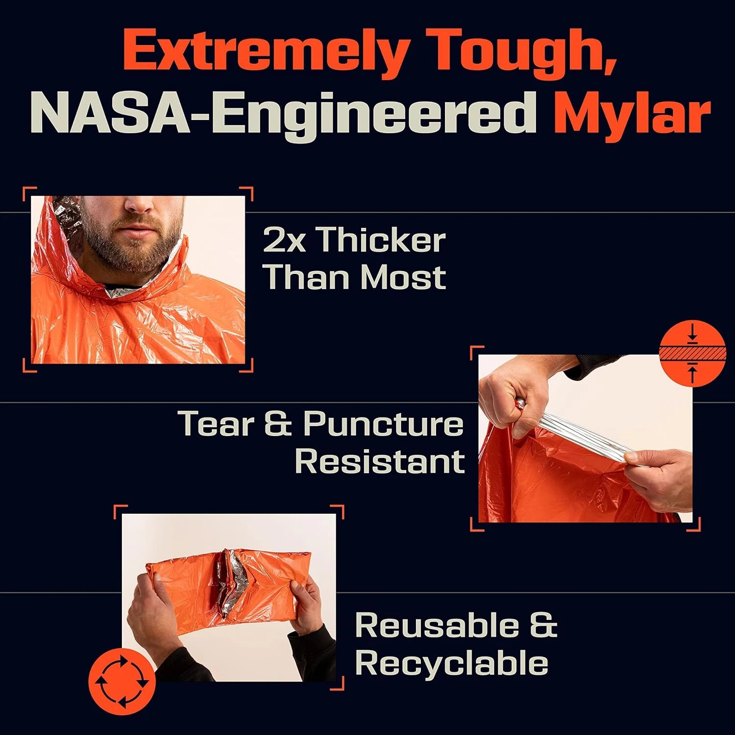Emergency Thermal Blanket Rain Poncho