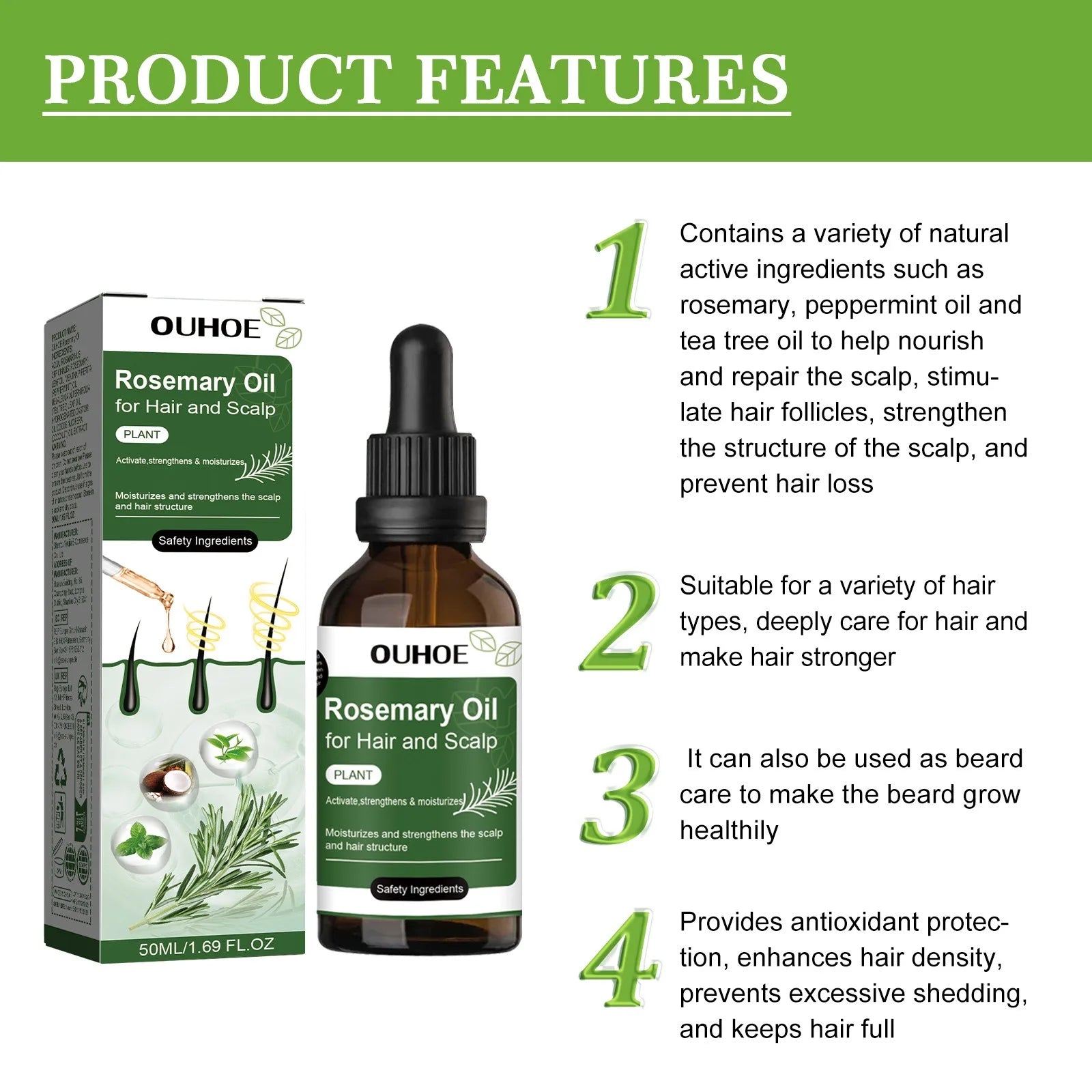Rosemary Hair Growth & Scalp Nourishing Oil