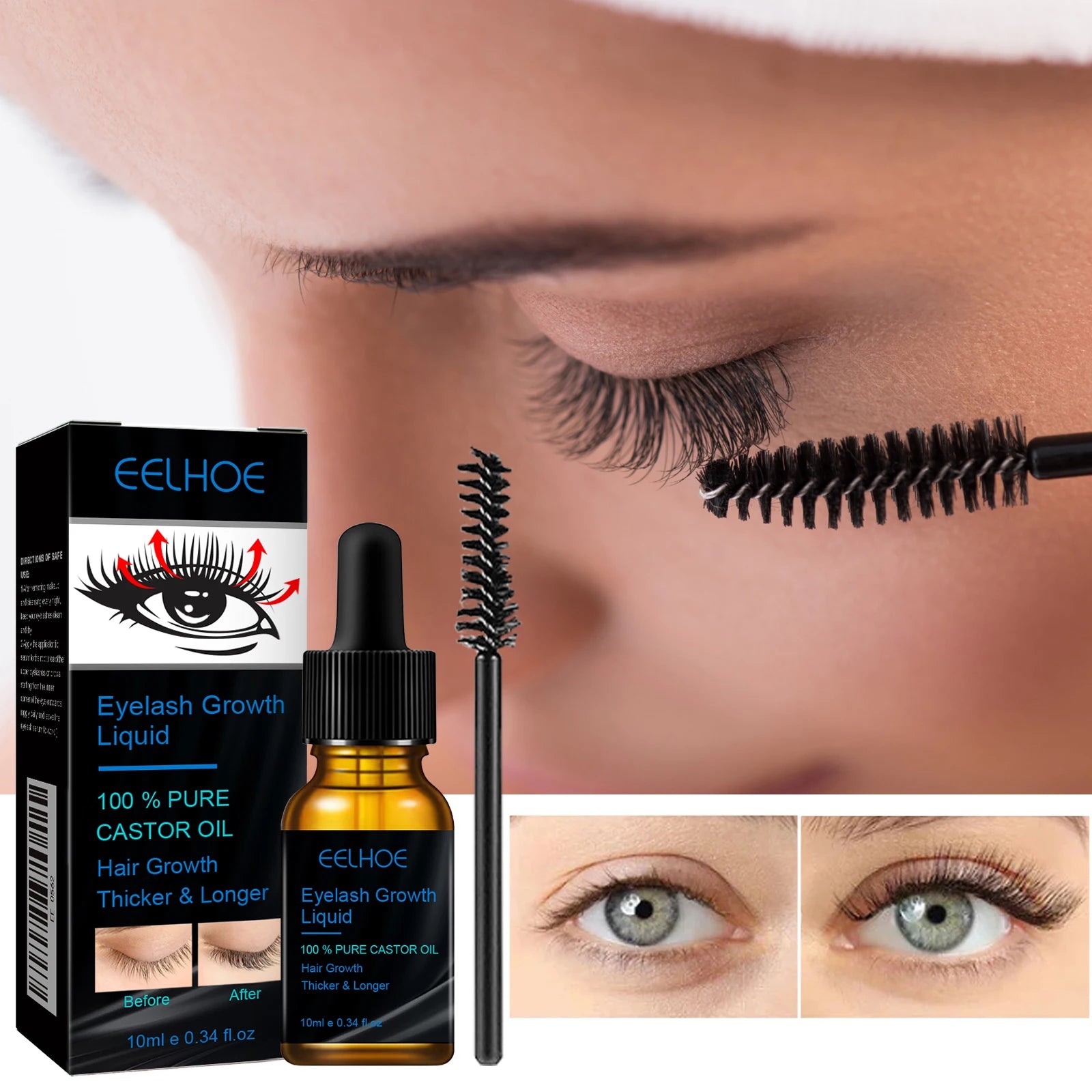 Natural Castor Oil Eyebrow Growth Serum