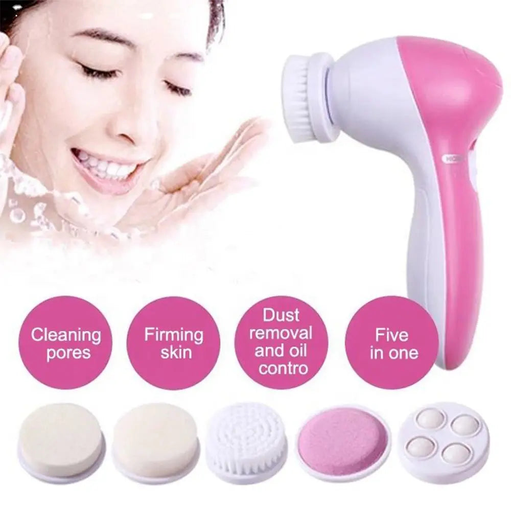 Electric 5-in-1 Facial Cleansing Brush & Spa Machine