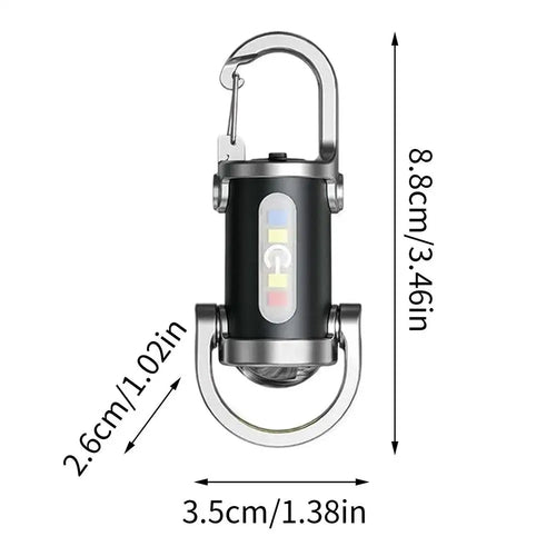 Mini USB Rechargeable LED Keychain Flashlight