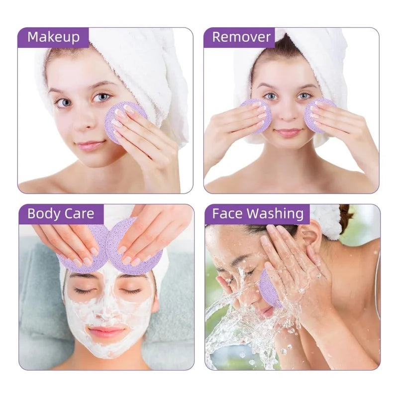 Facial Cleansing Sponge Puff with Storage Box