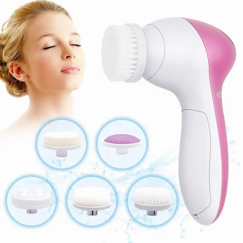Electric 5-in-1 Facial Cleansing Brush & Spa Machine