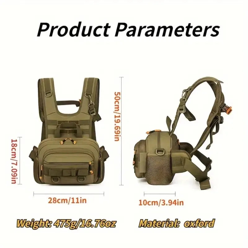 Fishing & Hiking Front Chest Vest Backpack