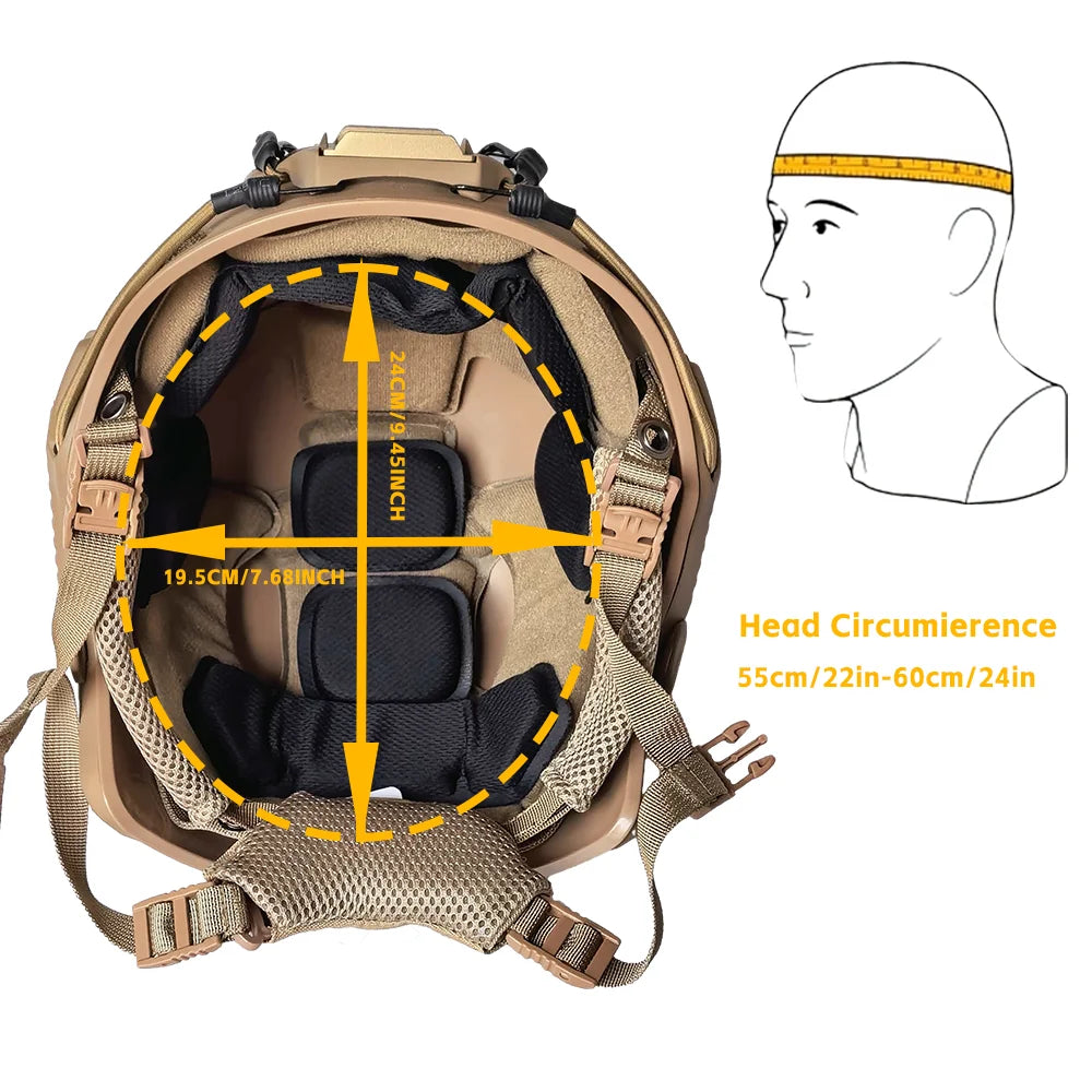 Military Tactical Helmet Set with Goggles & Face Mask