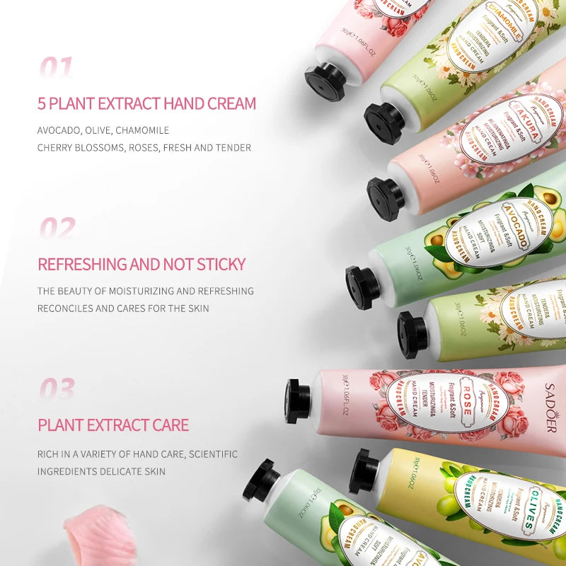 SADOER Fruit & Floral Hand Cream Set — 5 Pieces