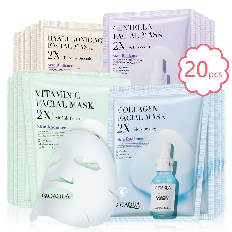 BIOAQUA Centella Collagen Face Mask — 20 Pack