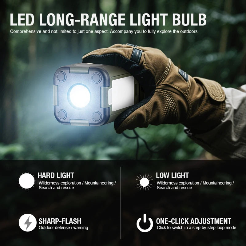 Portable LED Camping Light with Power Bank
