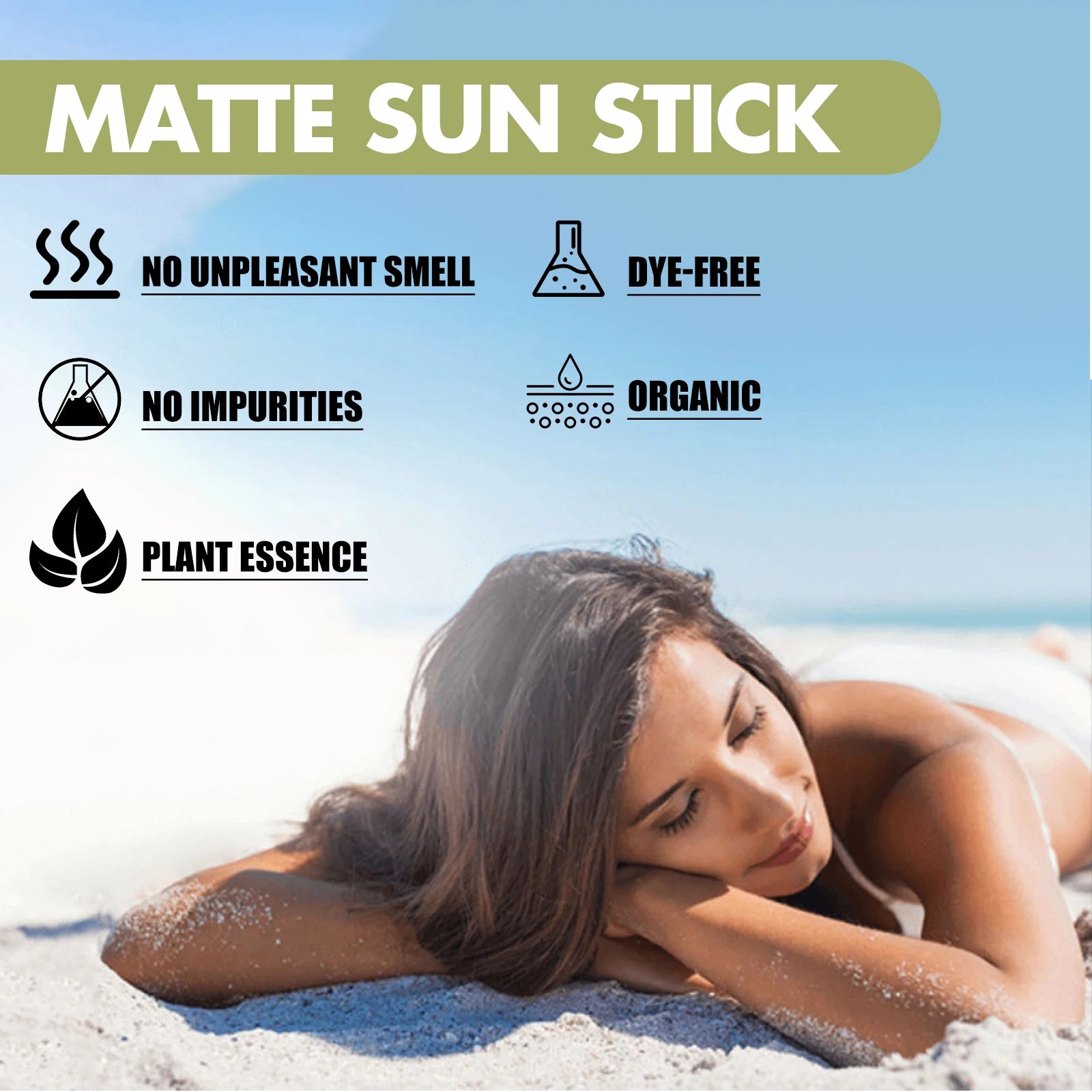 Matte Sun Stick SPF 50 UV Protection Moisturiser