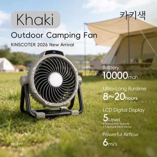 6-in-1 Rechargeable Portable Camping Fan — 20,000mAh
