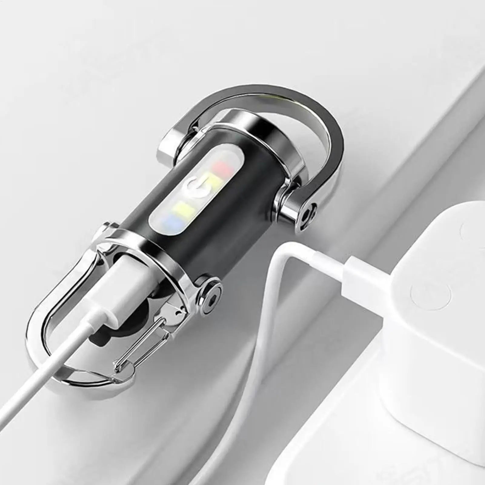 Mini USB Rechargeable LED Keychain Flashlight