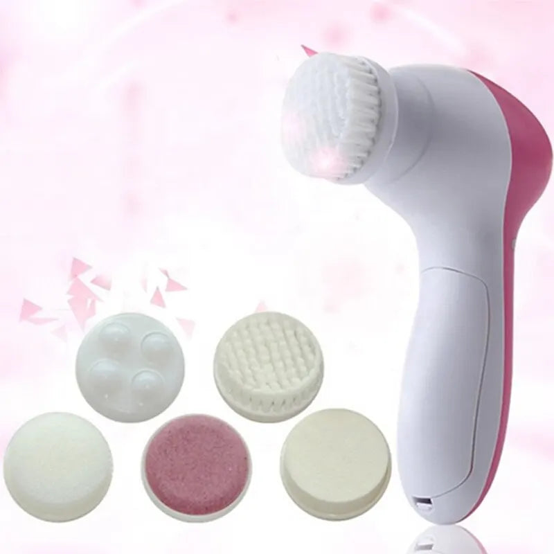 Electric 5-in-1 Facial Cleansing Brush & Spa Machine