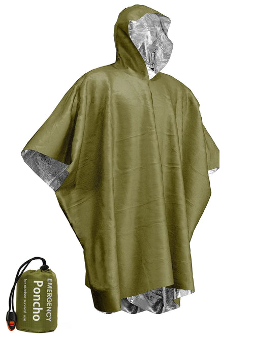 Emergency Thermal Blanket Rain Poncho