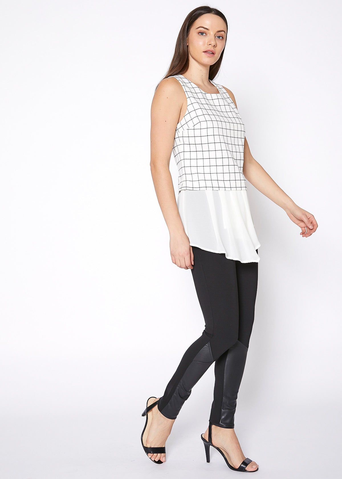 Square Jacquard Sleeveless Top