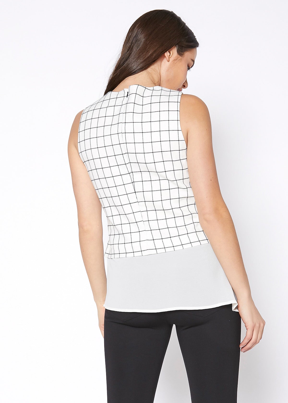 Square Jacquard Sleeveless Top