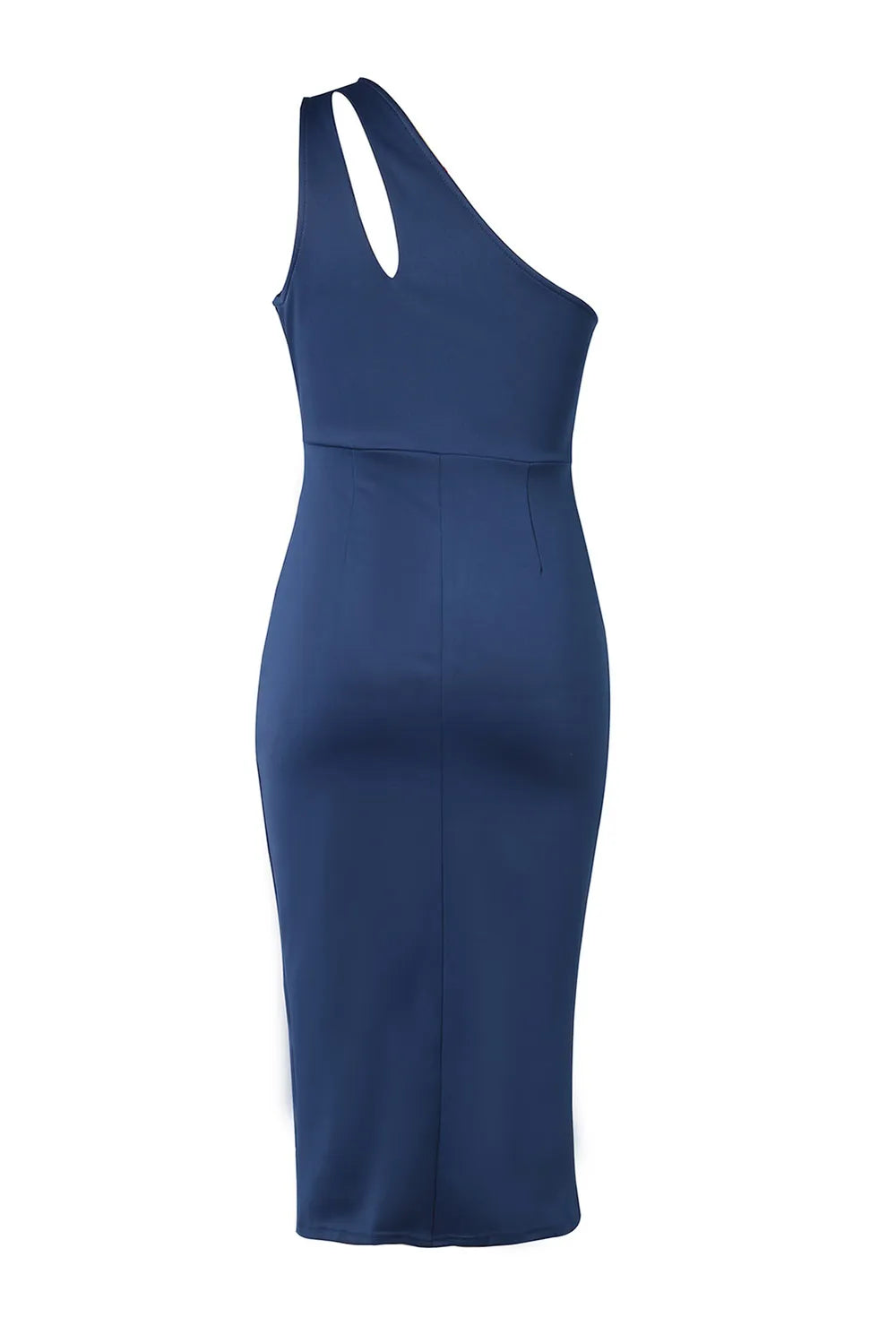 Ruched Cutout Single Shoulder Mini Dress