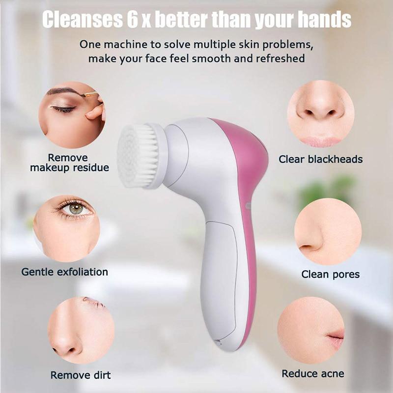 5-in-1 Face Massage Cleansing Brush Set