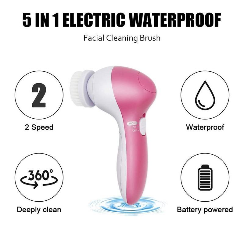 5-in-1 Face Massage Cleansing Brush Set