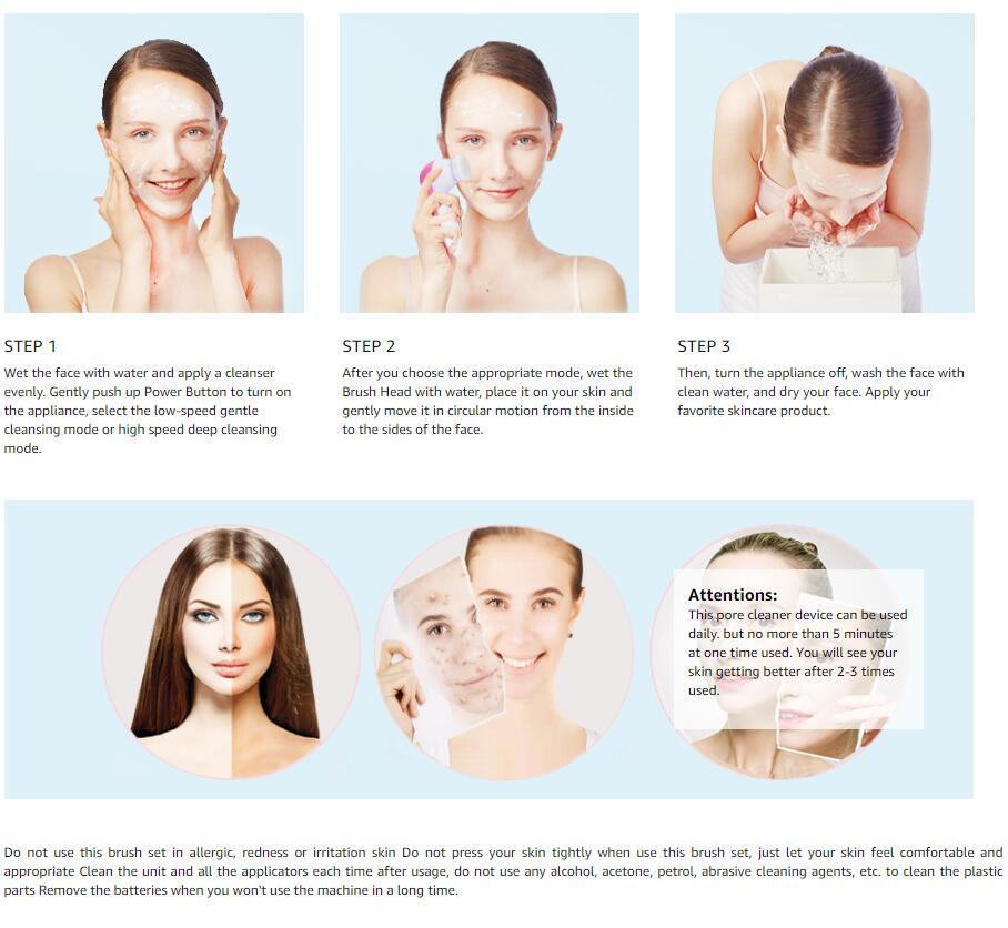 5-in-1 Face Massage Cleansing Brush Set