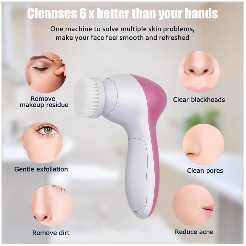 5-in-1 Face Massage Cleansing Brush Set