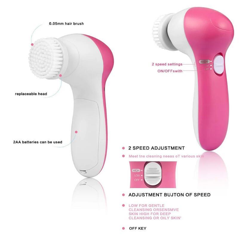 5-in-1 Face Massage Cleansing Brush Set