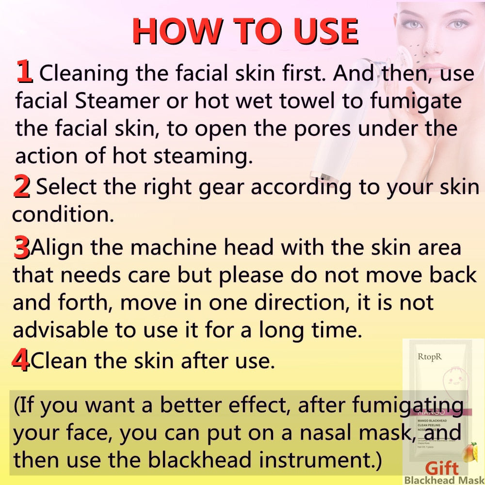 Electric Facial Blackhead Remover Vacuum Machine