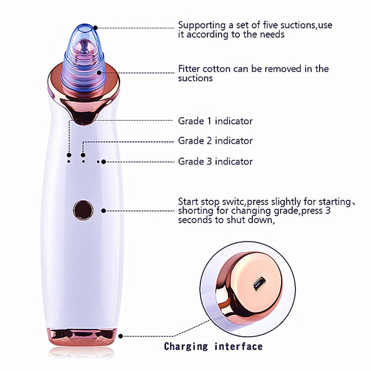 Electric Facial Blackhead Remover Vacuum Machine